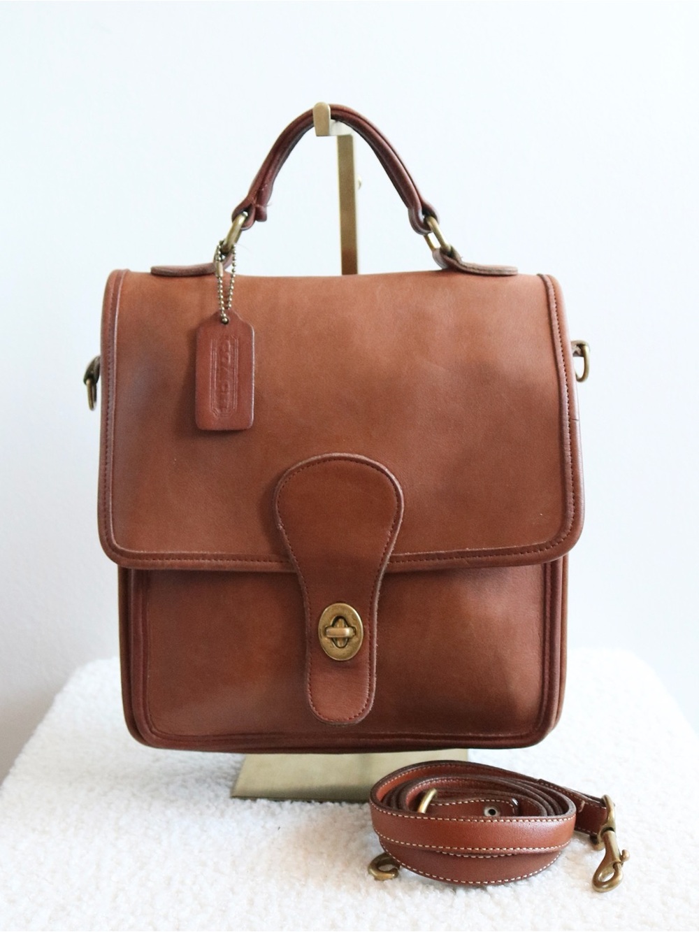 Vintage Coach Station Bag British Tan